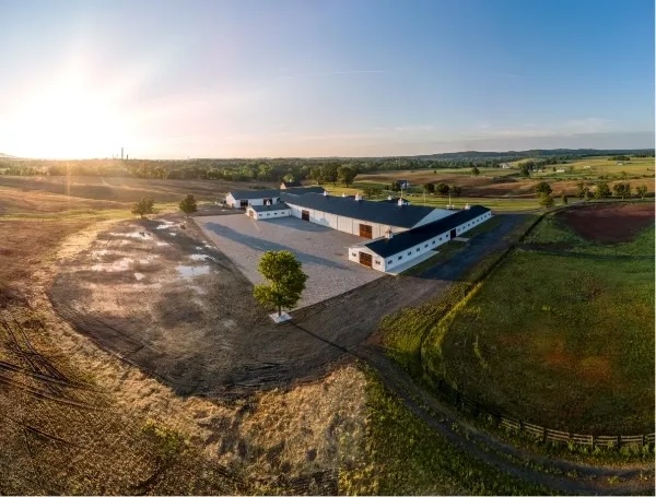 Aerial view of the estate